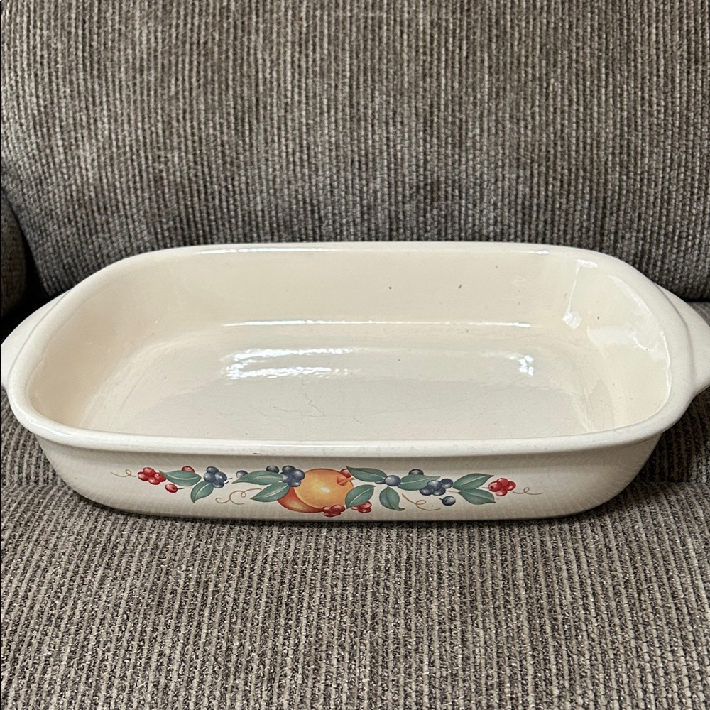 Corelle Cream Bakeware with Fruit Design